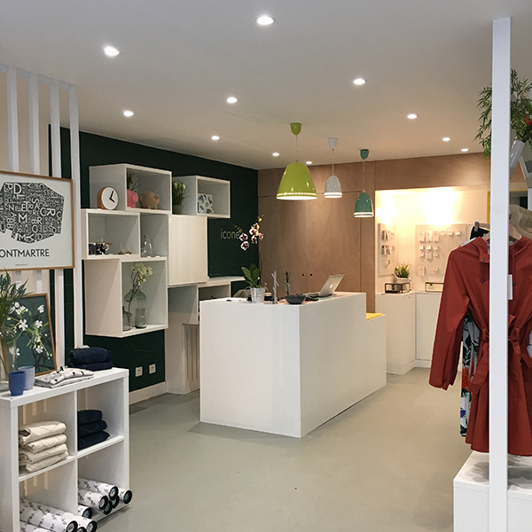 Aménagement de la boutique ICONE paris 18ème